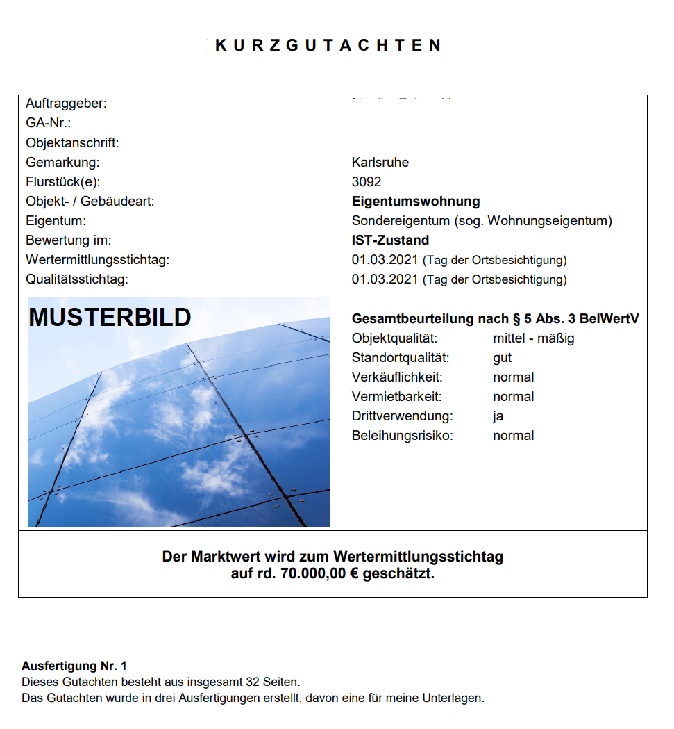 Foto Hier Muster Kurzgutachten herunterladen: